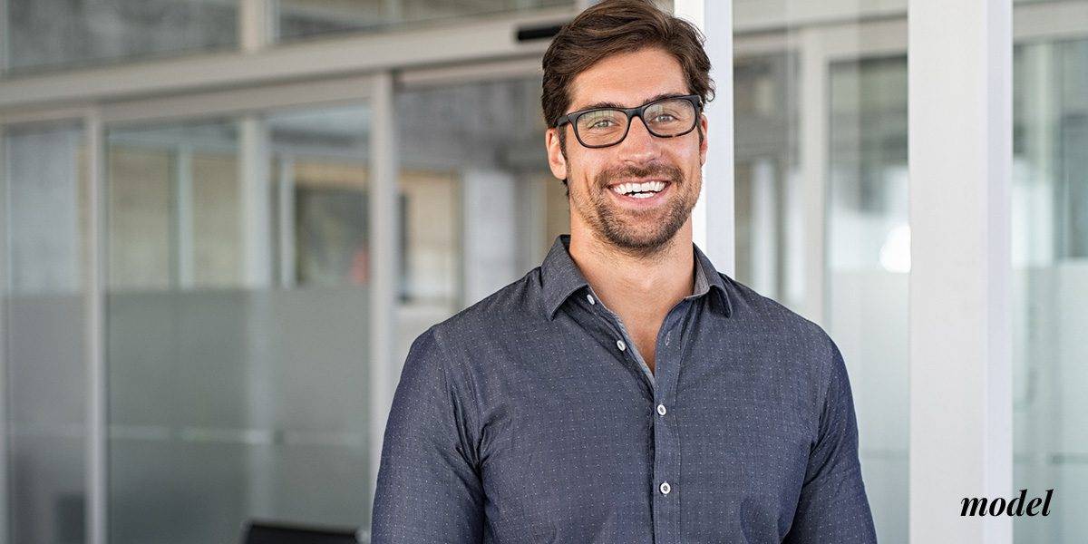 Smiling Handsome Man in Business Setting